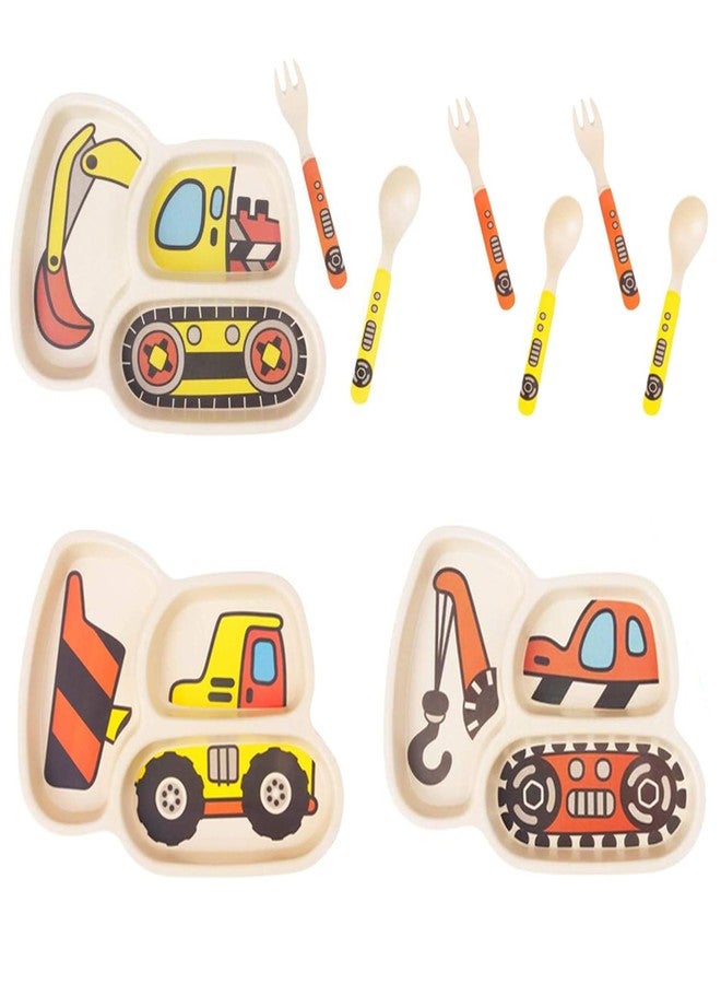 كيوشاير طقم أدوات مائدة للأطفال من كيوشير، 9 قطع، طقم تغذية للأطفال الصغار، هدايا عيد الميلاد للأطفال تتضمن طبقًا، وعاءً، كوبًا، شوكة وملعقة، آمن للغسل في غسالة الصحون وخالٍ من مادة BPA - Image 1